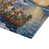 コーギークリスマスボートホリデー カッティングボード (角)