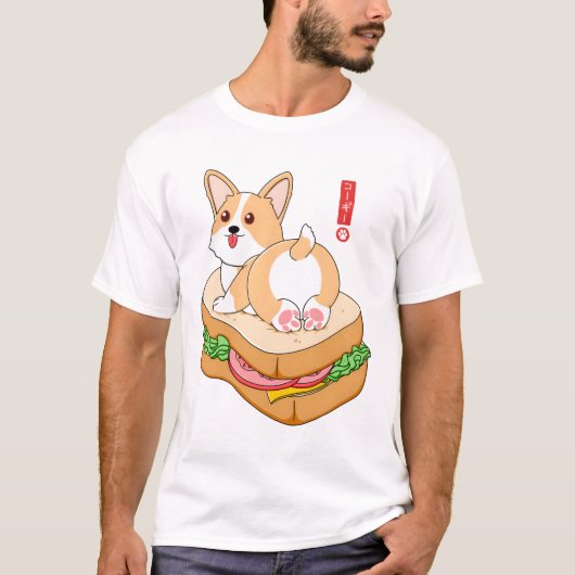 コーギーサンドイッチ  Tシャツ (正面)