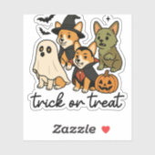 コーギーハロウィンコスチューム シール (シート)