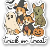 コーギーハロウィンコスチューム シール (正面)