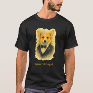 コーギーハumor - コーギーらしく生きる tシャツ
