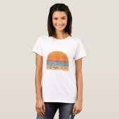コーギーママ レトロ70'sサンセットTシャツ Tシャツ (正面フル)