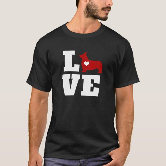 コーギーラブ かわいいコーギー Tシャツ (正面)