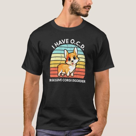 コーギー中毒 コーギー Tシャツ (正面)