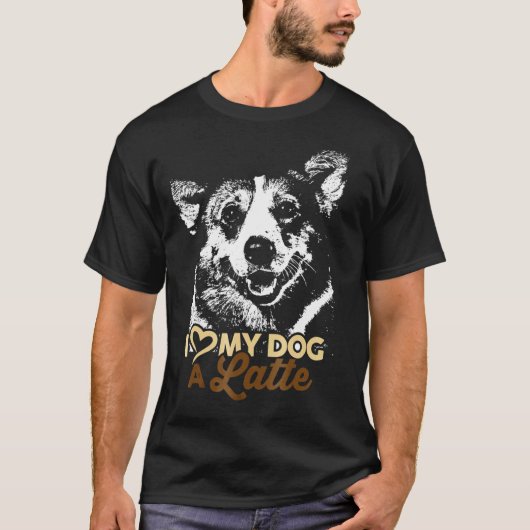 コーギー大好きラテ Tシャツ (正面)