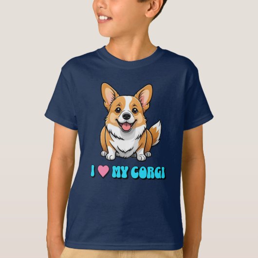 コーギー大好き Tシャツ (正面)