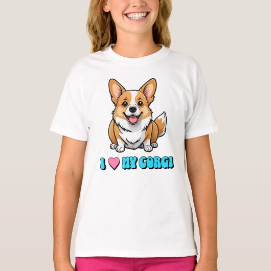 コーギー大好き Tシャツ (正面)