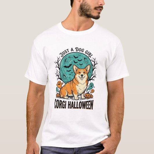コーギー好き女子のためのハロウィンTシャツ_1 Tシャツ (正面)