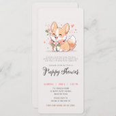 コーギー子犬の譲渡会パーティー 招待状 (正面/裏面)