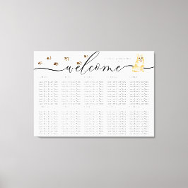 コーギー子犬歓迎席次表番号 キャンバスプリント