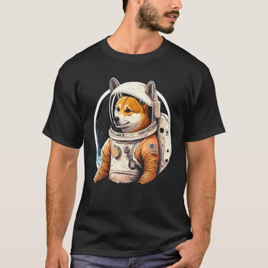 コーギー宇宙飛行士と宇宙を探検しよう Tシャツ (正面)