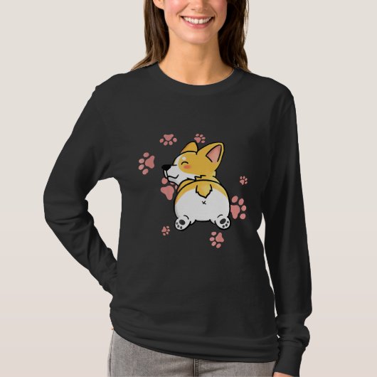 コーギー尻の犬 Tシャツ (正面)
