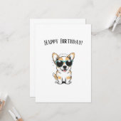 コーギー愛あふれるバースデーカード 誕生日おめでとう カード (正面/裏面インサイチュ)