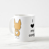 コーギー愛 コーヒーマグカップ (正面左)