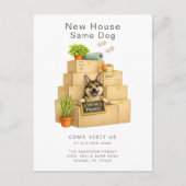 コーギー新居引越しのお知らせ ポストカード (正面)