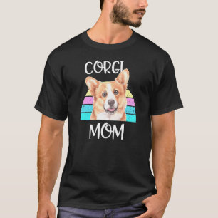 コーギー母さん ウェルシュ犬のレトロな駄洒落 Tシャツ