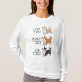 コーギー犬とコーヒー Tシャツ (正面)