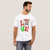 コーギー犬のクリスマスツリーが面白い Tシャツ (正面フル)