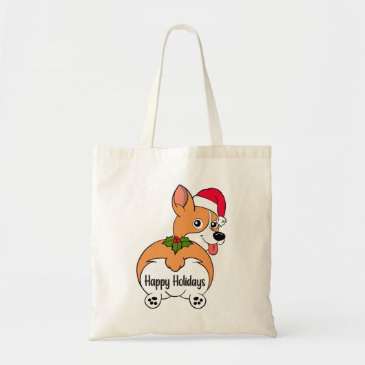コーギー犬のクリスマストートバッグ トートバッグ (正面)