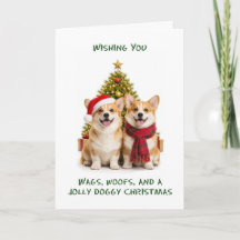 コーギー犬のクリスマス