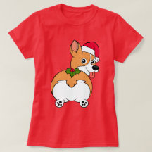 コーギー犬のクリスマスTシャツ
