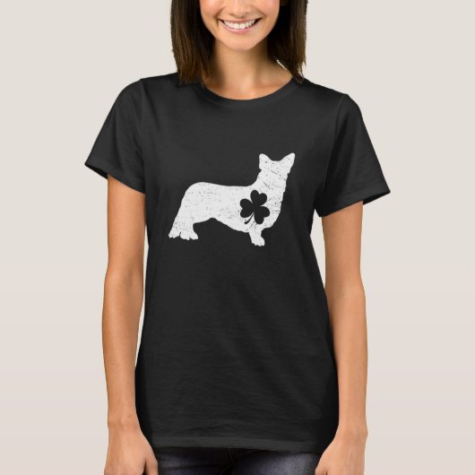 コーギー犬のコスチューム セントパトリックの日 Tシャツ (正面)