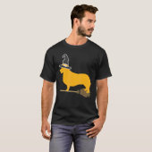 コーギー犬のハロウィン魔女 Tシャツ (正面フル)