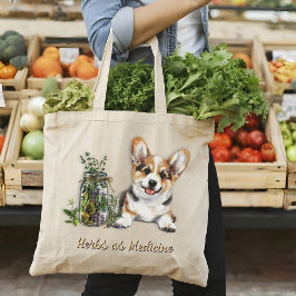コーギー犬のハーブ薬 トートバッグ