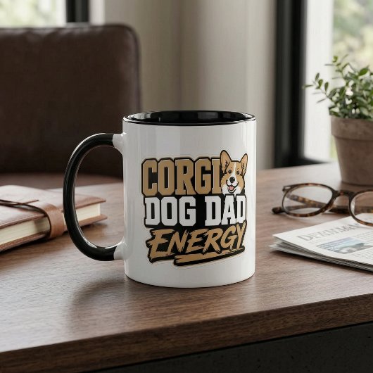 コーギー犬のパパ エネルギーマグ マグカップ