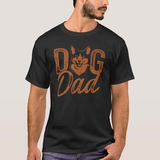 コーギー犬のパパ Tシャツ (正面)