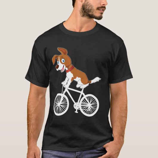 コーギー犬のマウンテンバイクサイクリング Tシャツ (正面)