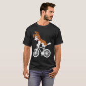 コーギー犬のマウンテンバイクサイクリング Tシャツ (正面フル)