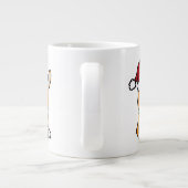 コーギー犬の子犬のペンブロークのウェールズのクリスマスのサンタの帽子 ジャンボコーヒーマグカップ (裏面)