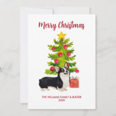 コーギー犬の家族クリスマス シーズンカード (正面)