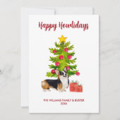 コーギー犬の家族クリスマス シーズンカード (正面)