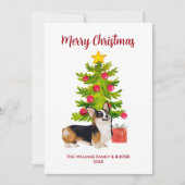 コーギー犬の家族クリスマス シーズンカード (正面)