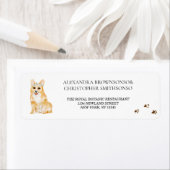 コーギー犬の家 新婚夫婦の結婚式 ラベル (インサイチュ)