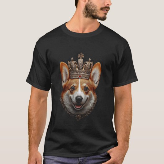 コーギー犬の王冠 Tシャツ (正面)