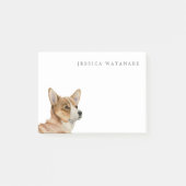 コーギー犬の芸術|はあなたの名前を加えます ポストイット (正面)