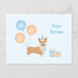 コーギー犬の誕生日おめでとう ポストカード