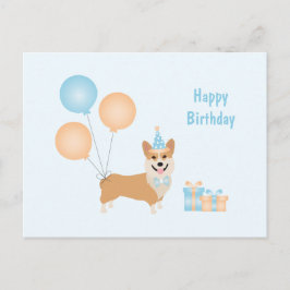 コーギー犬の誕生日おめでとう ポストカード