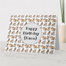 コーギー犬の誕生日カード