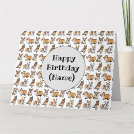 コーギー犬の誕生日カード カード