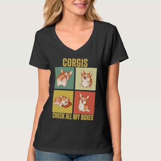 コーギー犬は私の全ての条件を満たす コーギー Tシャツ (正面)