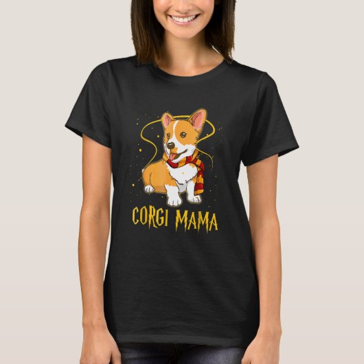 コーギー犬ママ母の日 Tシャツ (正面)