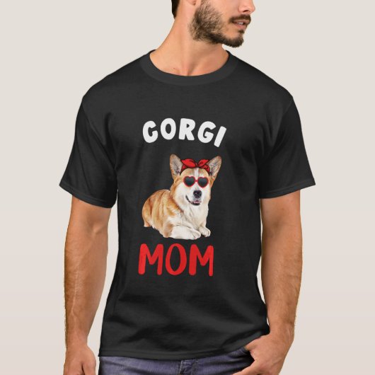 コーギー犬ママ コーギー犬の飼い主 母の日 Tシャツ (正面)