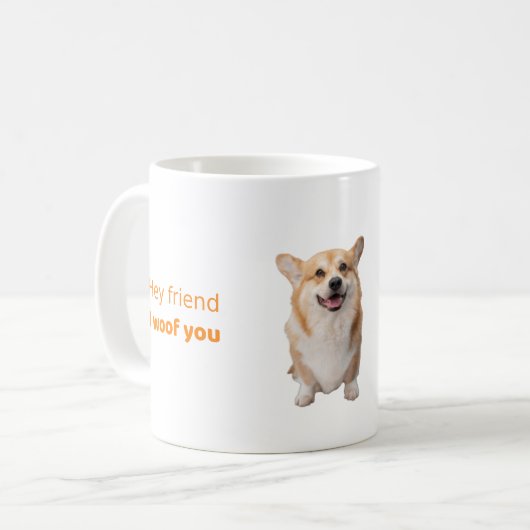 コーギー犬好きのための面白いコーギーマグカップギフト コーヒーマグカップ (正面左)