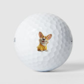 コーギー犬好きゴルフボール ゴルフボール (正面)