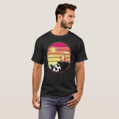 コーギー犬好きTシャツ 3匹のコーギー 月 狼 パロディ Tシャツ (正面フル)