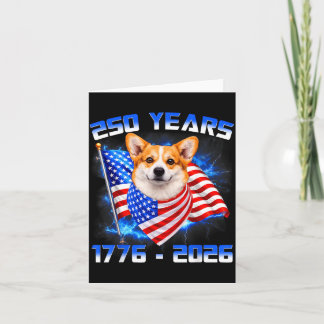 コーギー犬愛好家のためのアメリカ生誕250周年 1776-2026 カード